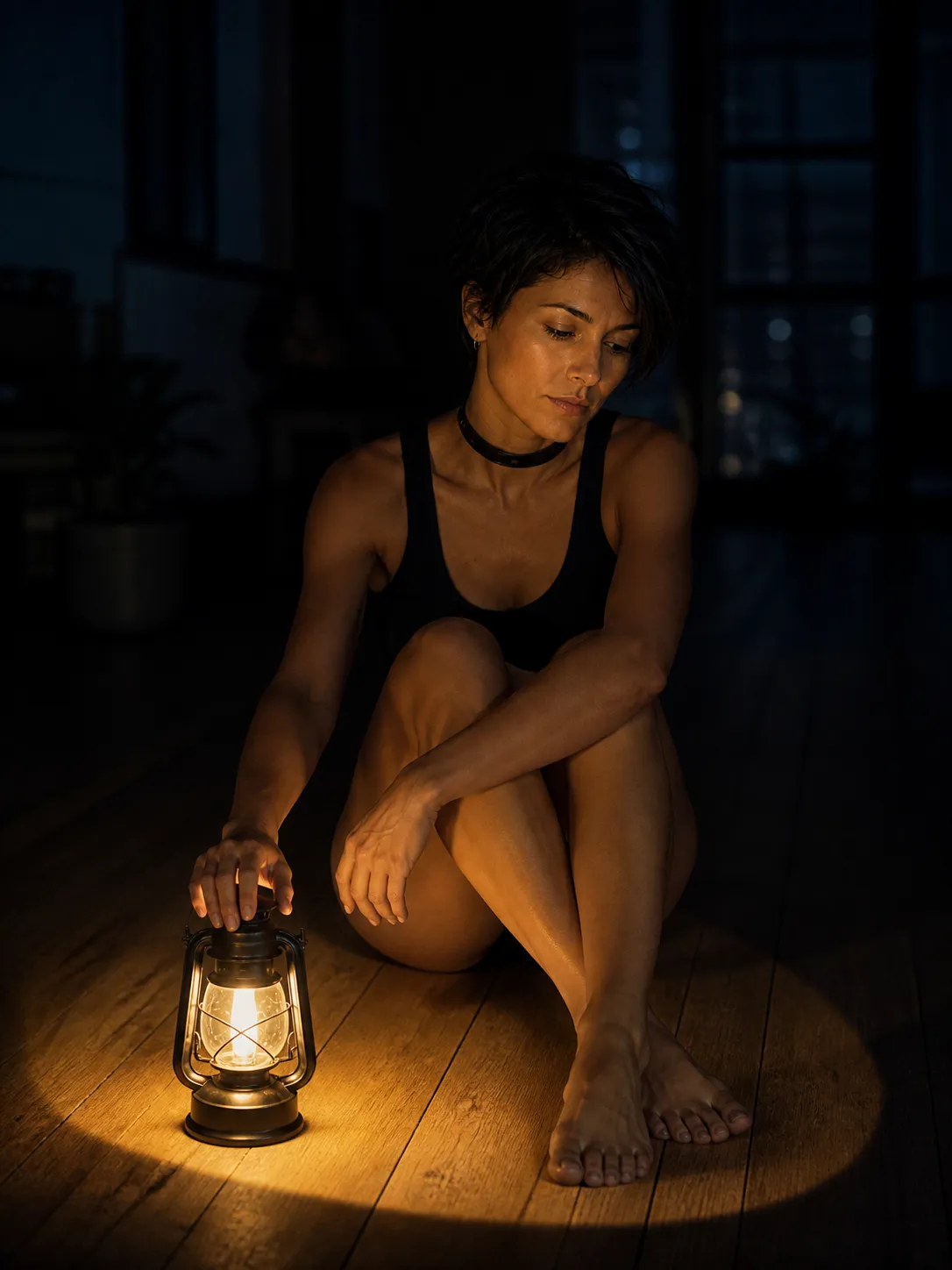Tenir la lampe